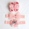 pink 05 no box 3Pcs/Set Baby Lace Floral Headband