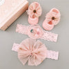 pink17 no box 3Pcs/Set Baby Lace Floral Headband