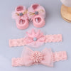 pink15 no box 3Pcs/Set Baby Lace Floral Headband