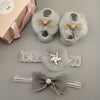 grey6 no box 3Pcs/Set Baby Lace Floral Headband