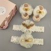beige2 no box 3Pcs/Set Baby Lace Floral Headband