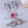 grey 10 no box 3Pcs/Set Baby Lace Floral Headband
