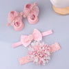 pink 12 no box 3Pcs/Set Baby Lace Floral Headband