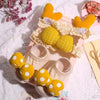 yellow no box 3Pcs/Set Baby Lace Floral Headband