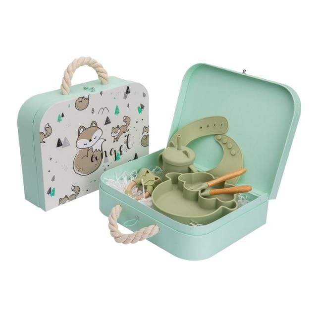 Accessories green set wiht box 6Pc Tableware Set