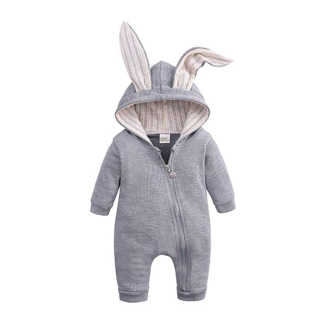 Girl's Clothing Gray / 3M Adorable Bunny Onesie