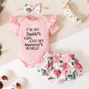 pink / 0-3M Adorable Floral Baby Outfit