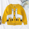 18025  yellow / 12M Baby Sweater 1-6 Yrs Boys Girls Sweaters Cardigans Autumn Causal Toddler Long Sleeves Knitwear Jackets Winter Children Knit Tops