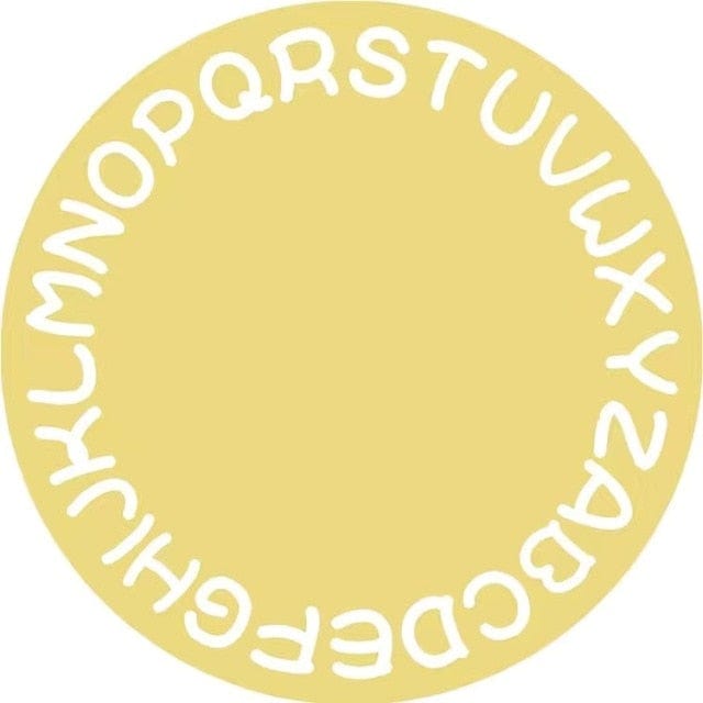 E / Diameter 60cm Alphabet Kids carpet