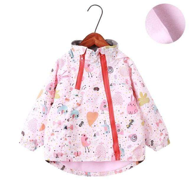 Girl's Clothing Snail bird thicken / 18M 2T Animal Floral Print Outerwear Coats