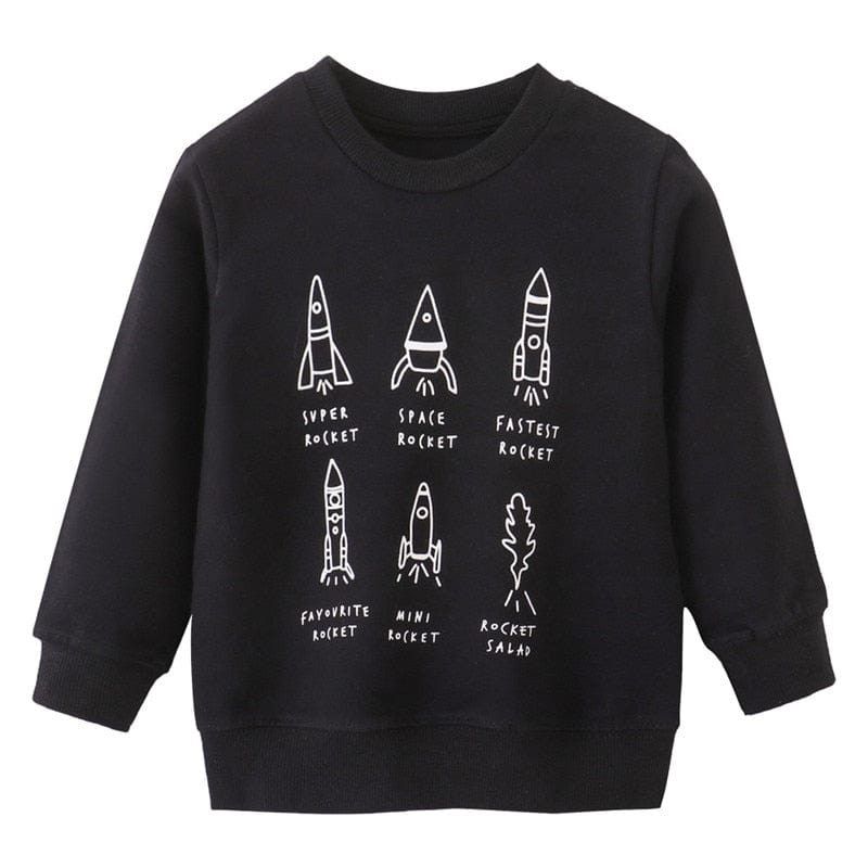 T9095 rockets / 2T / China Animals Print Boys Sweatshirts