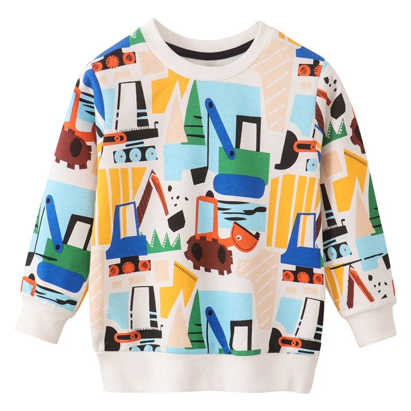 T9107 excavators / 2T / China Animals Print Boys Sweatshirts