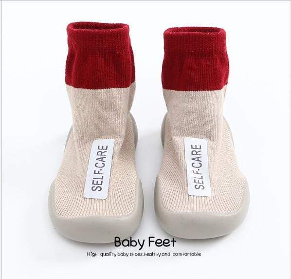 Shoes Red with White / 6M ANTI-SLIP SHOE SOCKS
