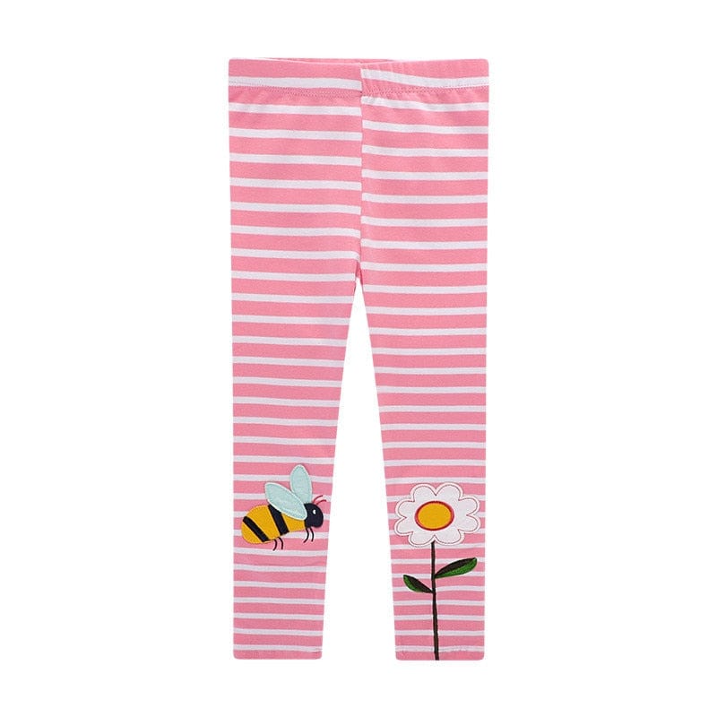 T1205 flowers / 24M Applique Legging Pants