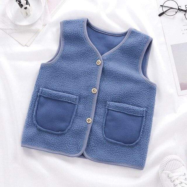 Boy's Clothing blue / 130 cm Autumn Winter Brushed Cardigan