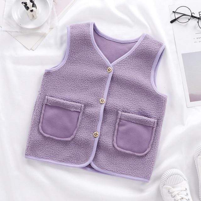 Boy's Clothing purple / 130 cm Autumn Winter Brushed Cardigan