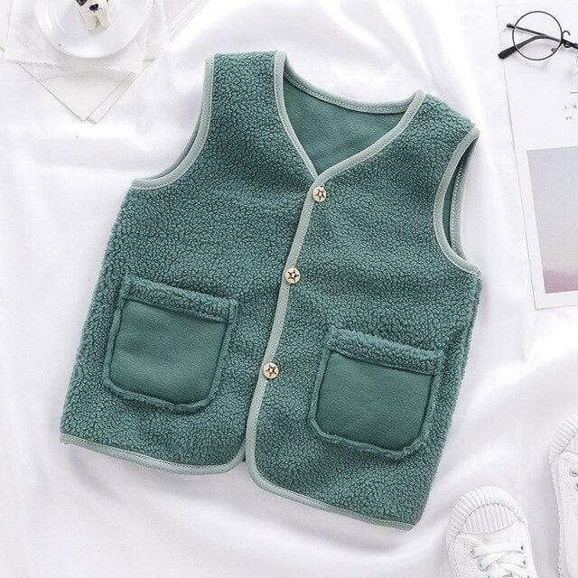 Boy's Clothing fruit green / 130 cm Autumn Winter Brushed Cardigan