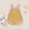 A / 3M Autumn Winter Newborn Baby Girls Boys Rompers Baby Clothes Cotton Infant Sun Print Sleeveless Knitted Rompers Jumpsuits Outfits