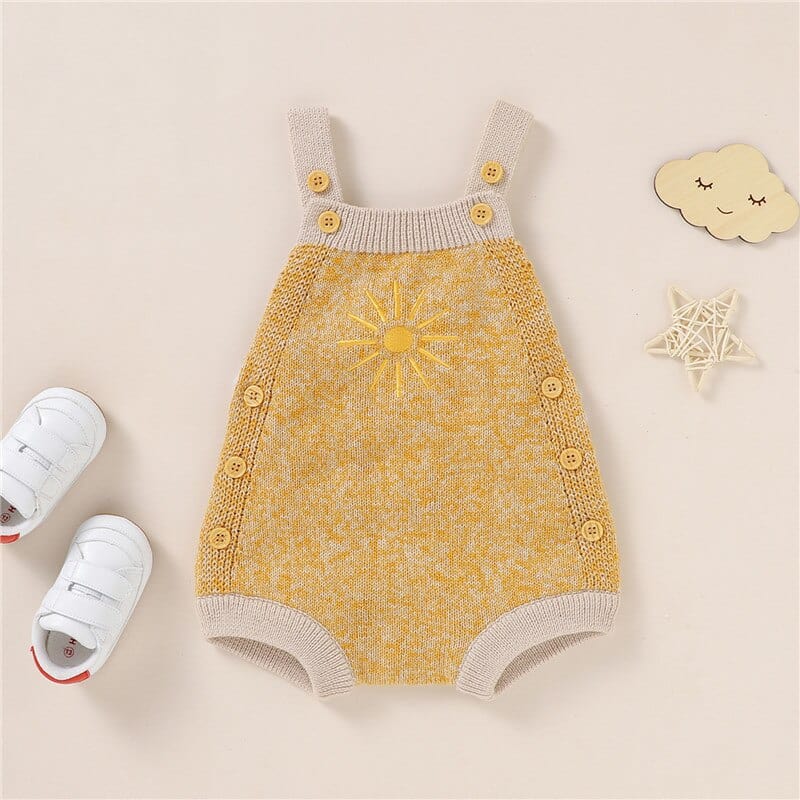 Autumn Winter Newborn Baby Girls Boys Rompers Baby Clothes Cotton Infant Sun Print Sleeveless Knitted Rompers Jumpsuits Outfits