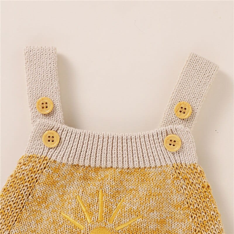 Autumn Winter Newborn Baby Girls Boys Rompers Baby Clothes Cotton Infant Sun Print Sleeveless Knitted Rompers Jumpsuits Outfits