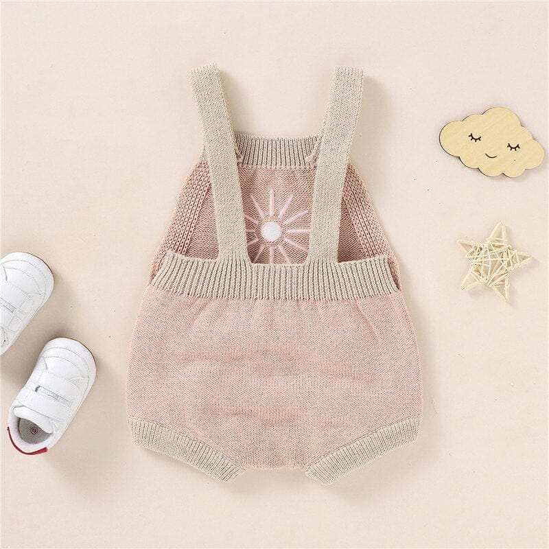 Autumn Winter Newborn Baby Girls Boys Rompers Baby Clothes Cotton Infant Sun Print Sleeveless Knitted Rompers Jumpsuits Outfits
