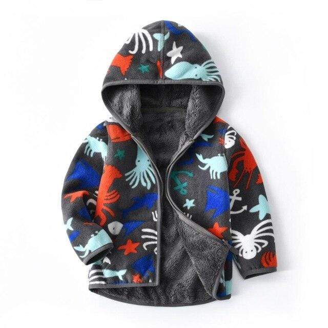 Boy's Clothing As picture / 4T Autumn Winter Plush Jacket For Boys