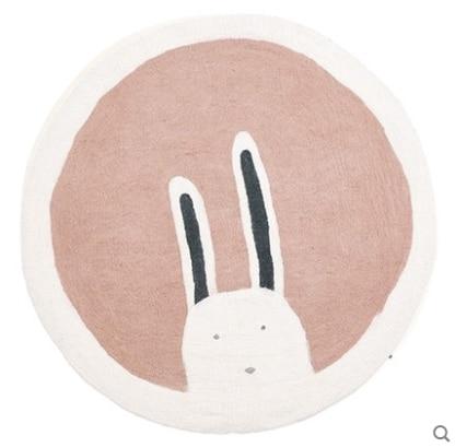 Play Mat Pink Bunny / 39.4 inches(100cm) Baby Animal Play Mats