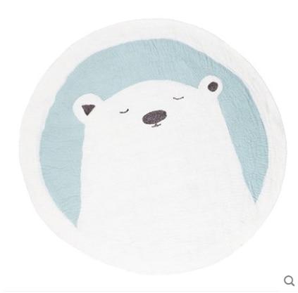 Play Mat Blue bear / 39.4 inches(100cm) Baby Animal Play Mats