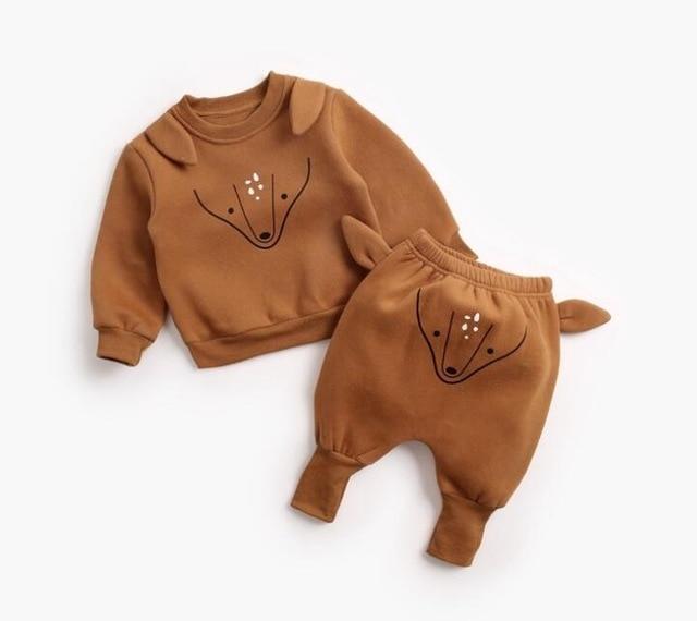 Boy's Clothing brown / 6-12M Baby Animal Sweatshirt Outfit