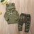 Boy's Clothing Baby Army Green Hoodies Outfit