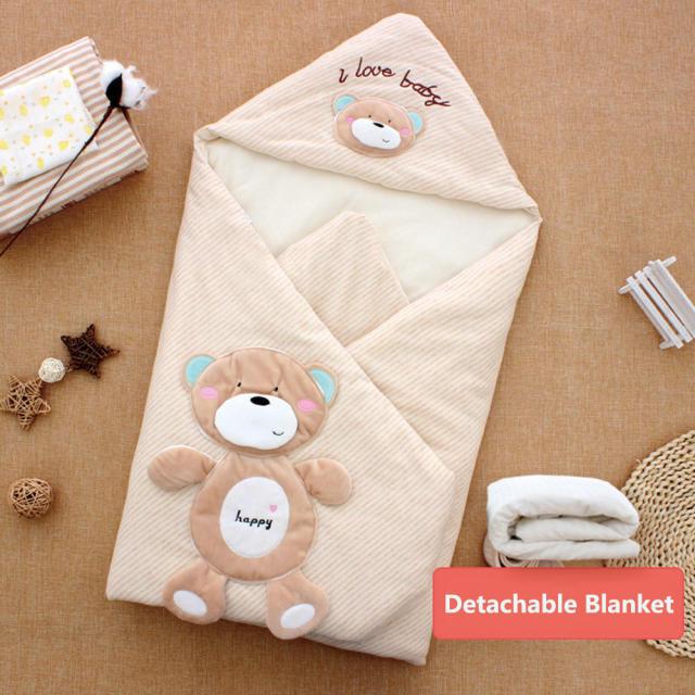 Happy Bear1 Baby Blanket Winter Thick