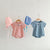 Baby Bodysuits Sail Collar Toddler Girls