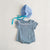 blue / 3-6m / CN Baby Bodysuits Sail Collar Toddler Girls