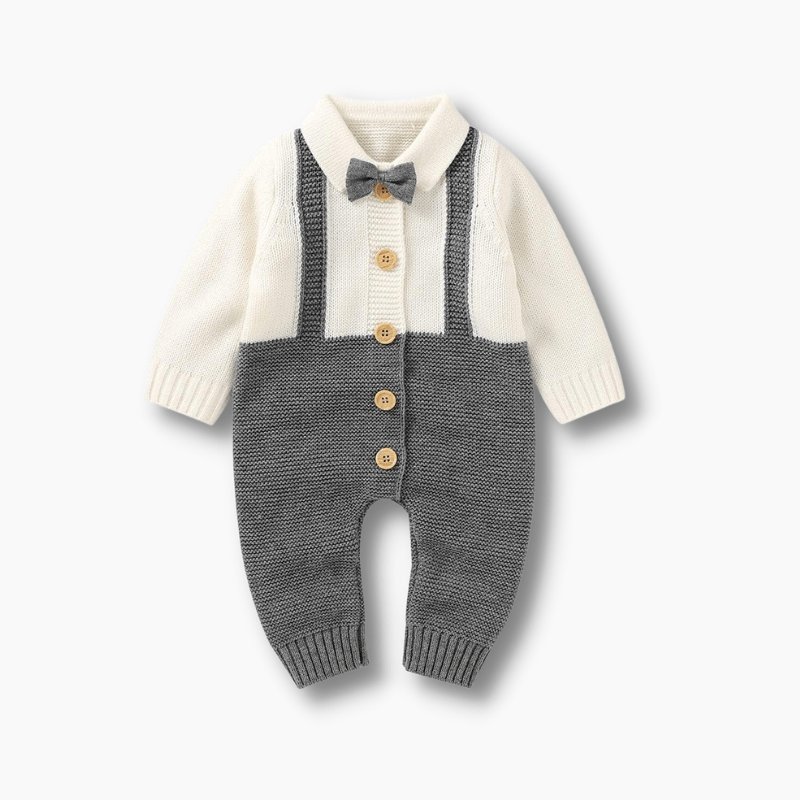 Boy's Clothing Baby Boy Bowtie Knitted Romper