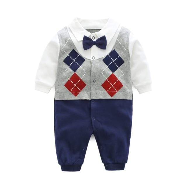 Boy's Clothing Gray Vest / 6M Baby Boy Smart Romper