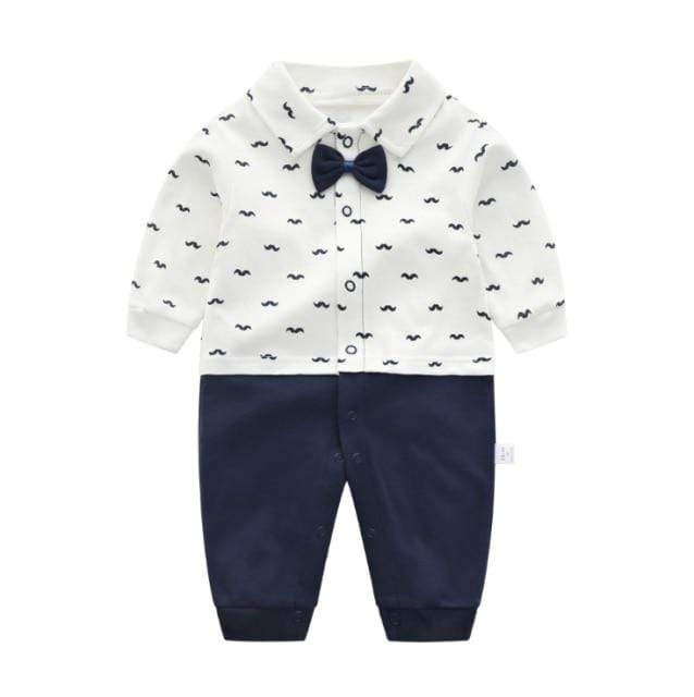 Boy's Clothing Moustache / 12M Baby Boy Smart Romper