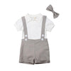 Boy&#39;s Clothing Light Gray / 6M Baby Boy Summer Outfit