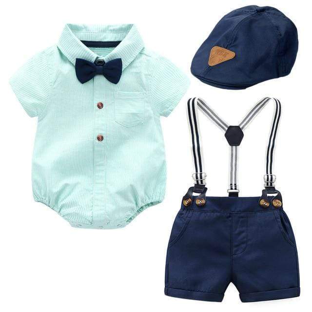 Boy's Clothing Jagged Ice / 3M Baby Boy Suspender Outfit with Hat