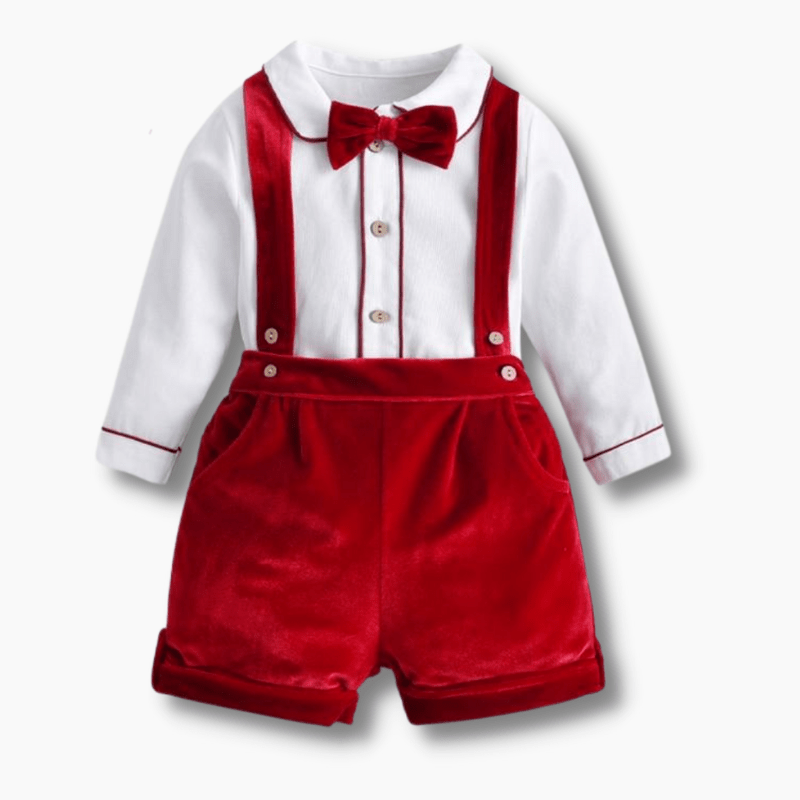 Baby Boy Suspender Shorts Outfit