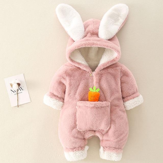 Girl's Clothing Pink / 9M Baby Carrot Rabbit Romper