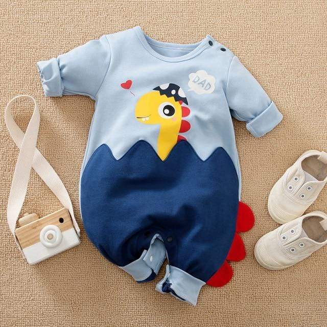 Boy's Clothing Dinosaur C / 6-9M Baby Cartoon Romper