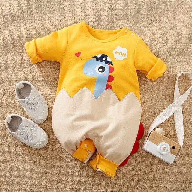 Boy's Clothing Dinosaur Yellow / 12-18M Baby Cartoon Romper