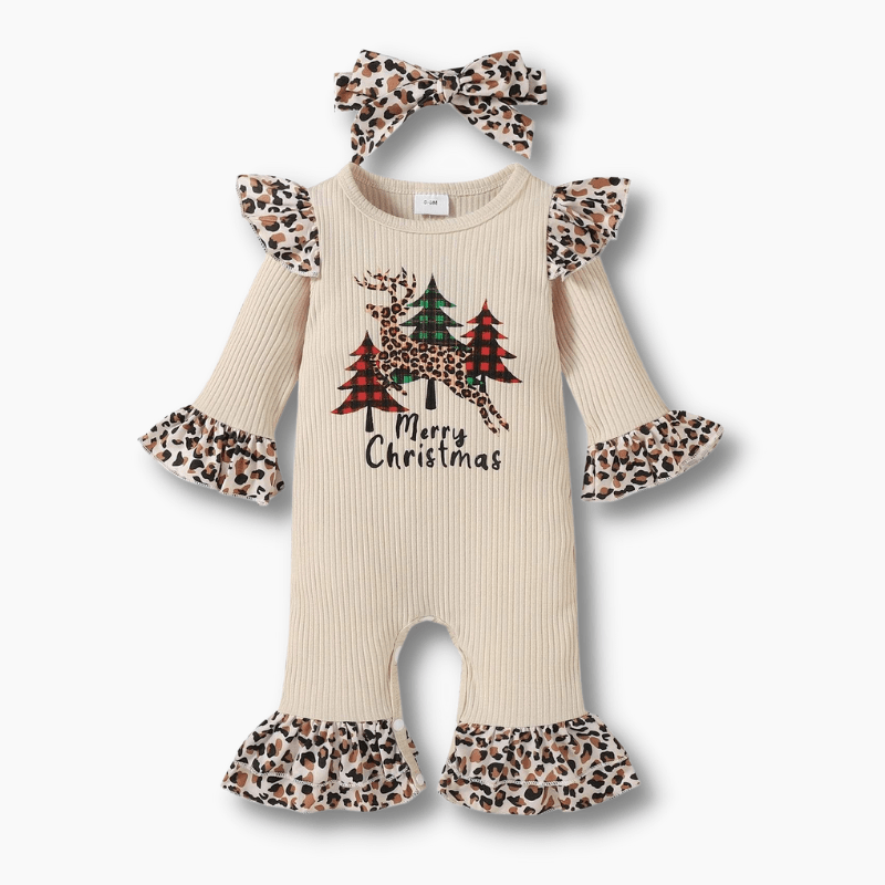 Girl&#39;s Clothing Baby Christmas Romper and Headband