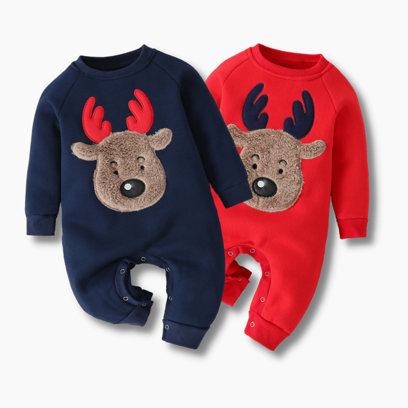 Boy's Clothing Baby Christmas Romper Reindeer Print