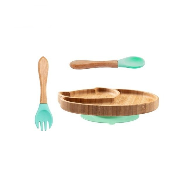 Gift Set Mint Fox Set Baby Feeding plate