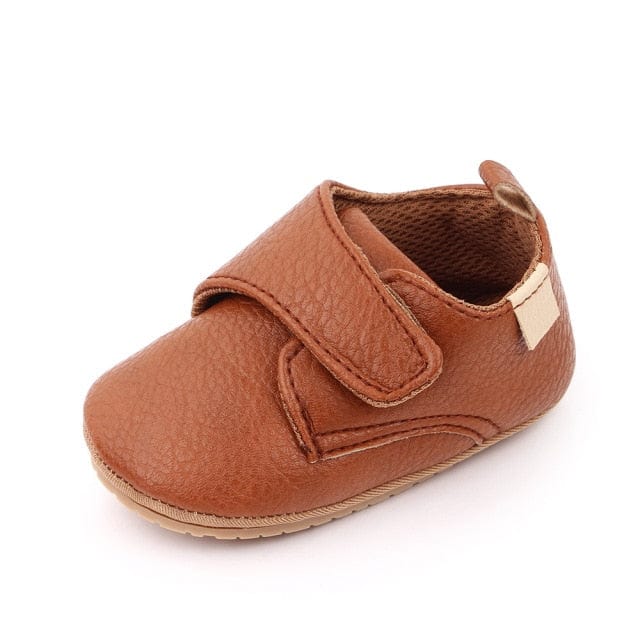 thumbnail image 2 of Baby Soft Sole Sneaker Shoes - Size 3 (12-18 Months) - White/Red Pu Leather 2 of 5