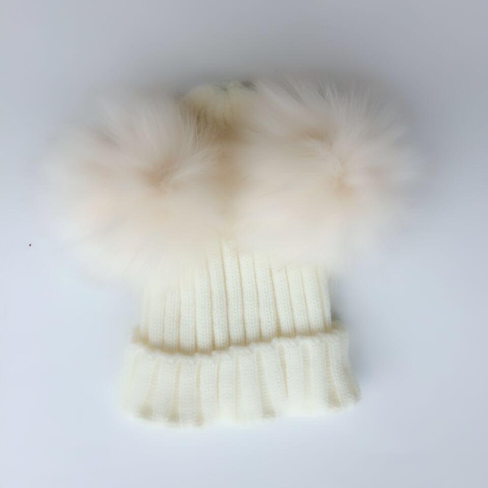 Accessories White Baby Fur Beanie