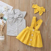 Girl&#39;s Clothing Yellow / 4T Baby Girls Dress Sleeveless Dot Print