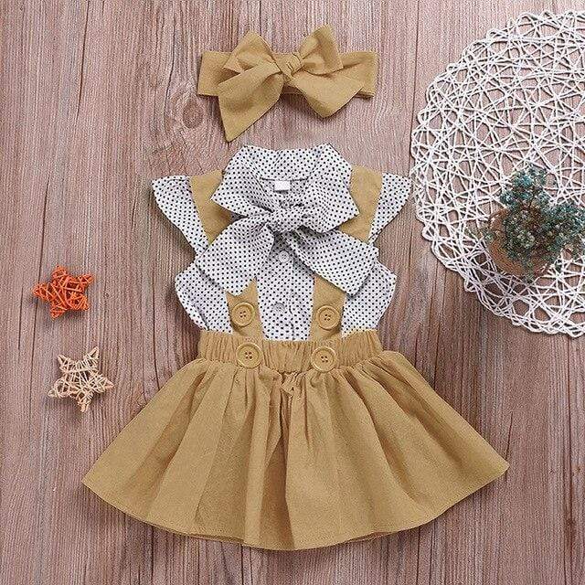 Girl's Clothing Gray / 3T Baby Girls Dress Sleeveless Dot Print