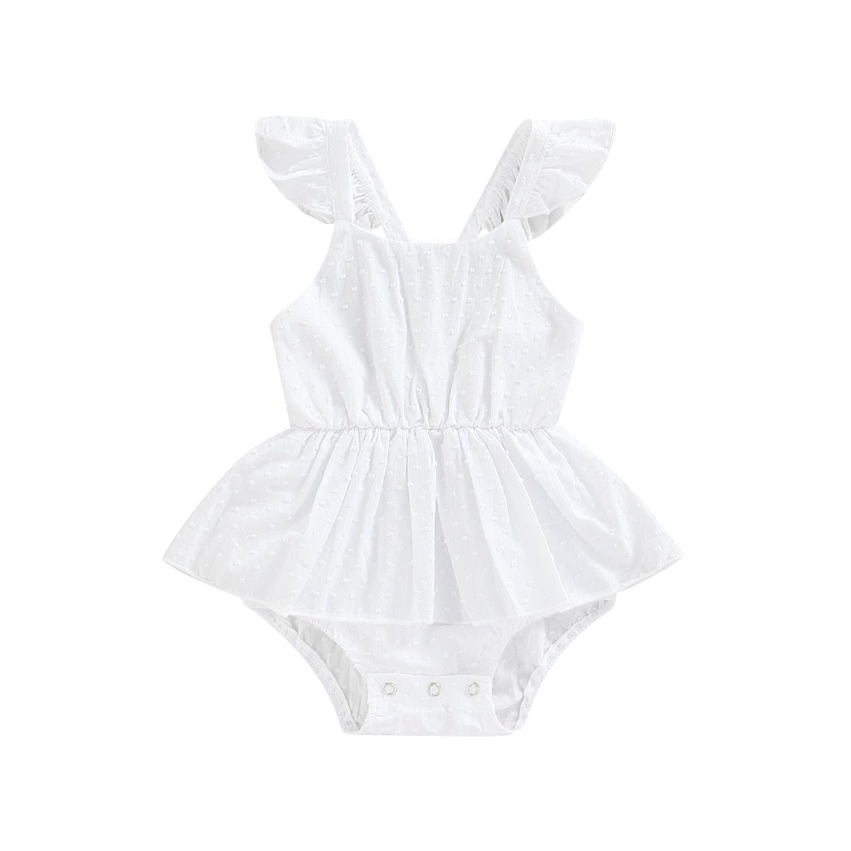 0 white / 6M Baby Girls Romper 2 Colors